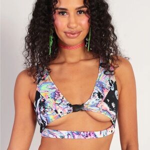 😋 iHeartRaves Liquid Tripp Underboob Top